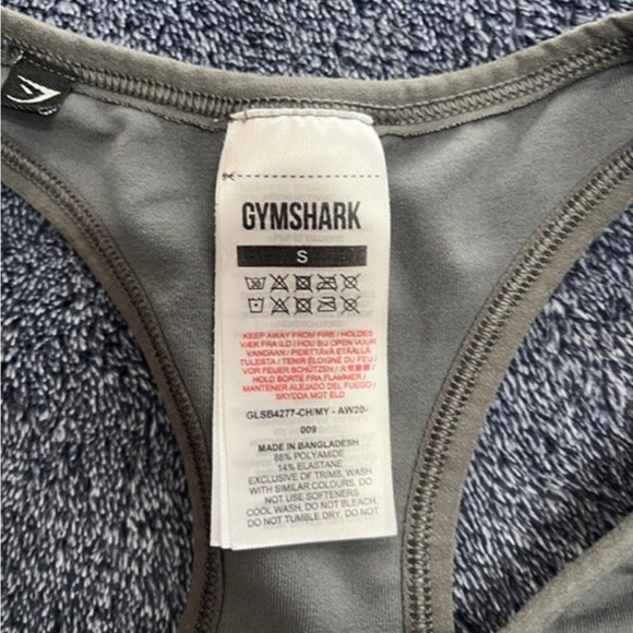 Gymshark Sports Bra Gray Size S - Picture 3 of 3